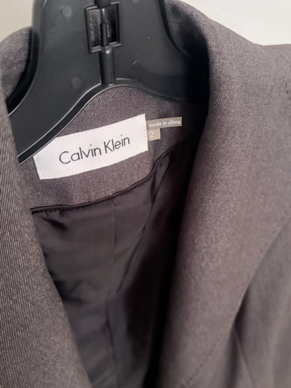 NWOT Calvin Klein Gray Blazer - Size 2 - Picture 3 of 4